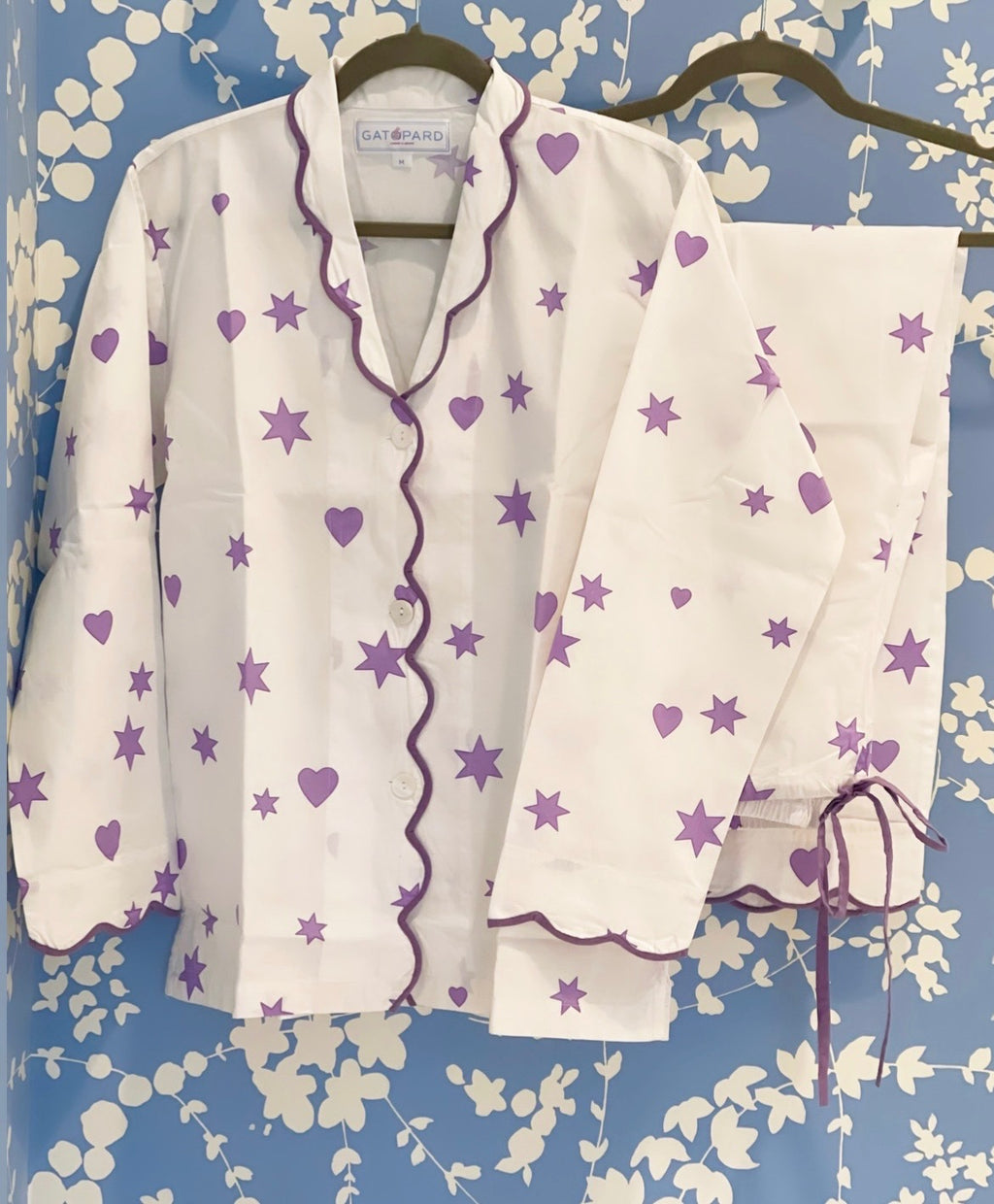 Lavender Heart and Star Pajama Set