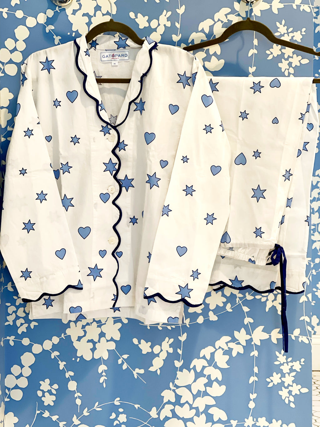 Blue Heart and Star Pajama Set