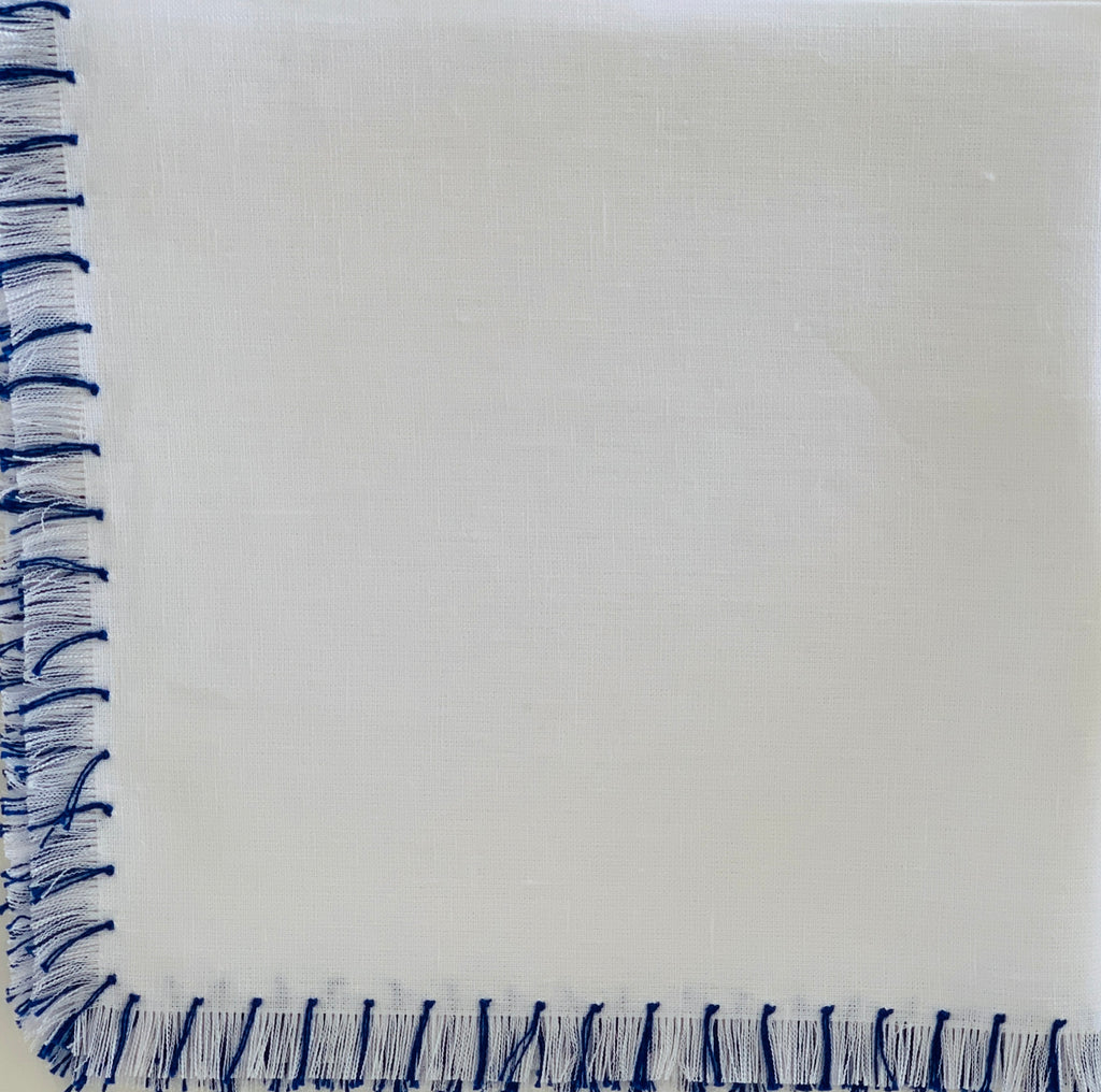 Blue Fringe Napkin