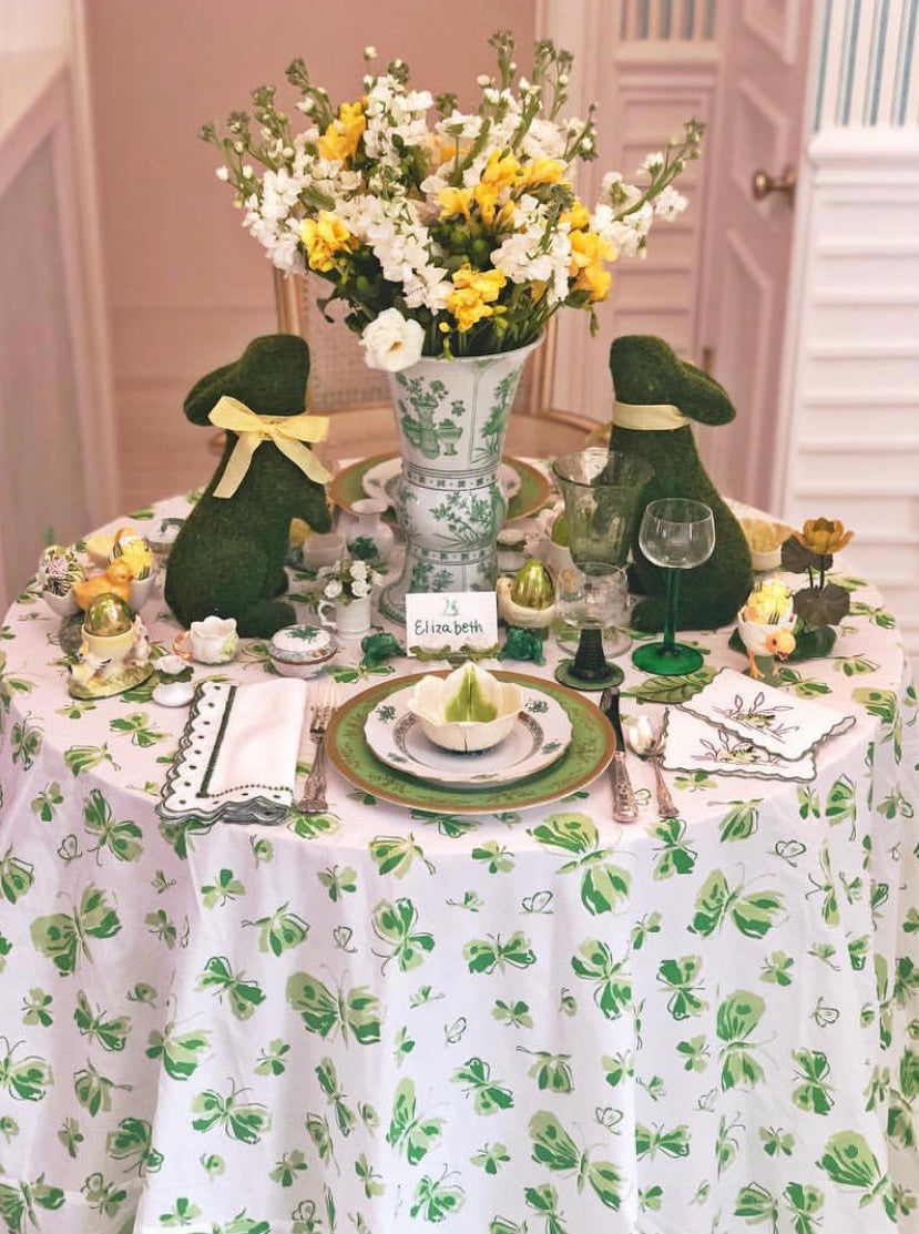 Green Butterfly Tablecloth