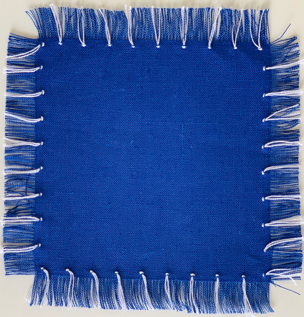 Blue Fringe Cocktail Napkin