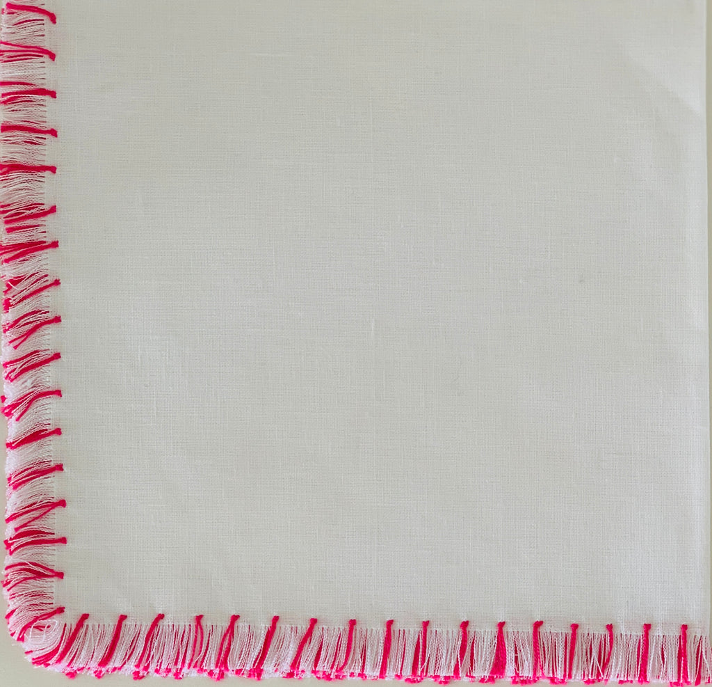Pink Fringe Napkins