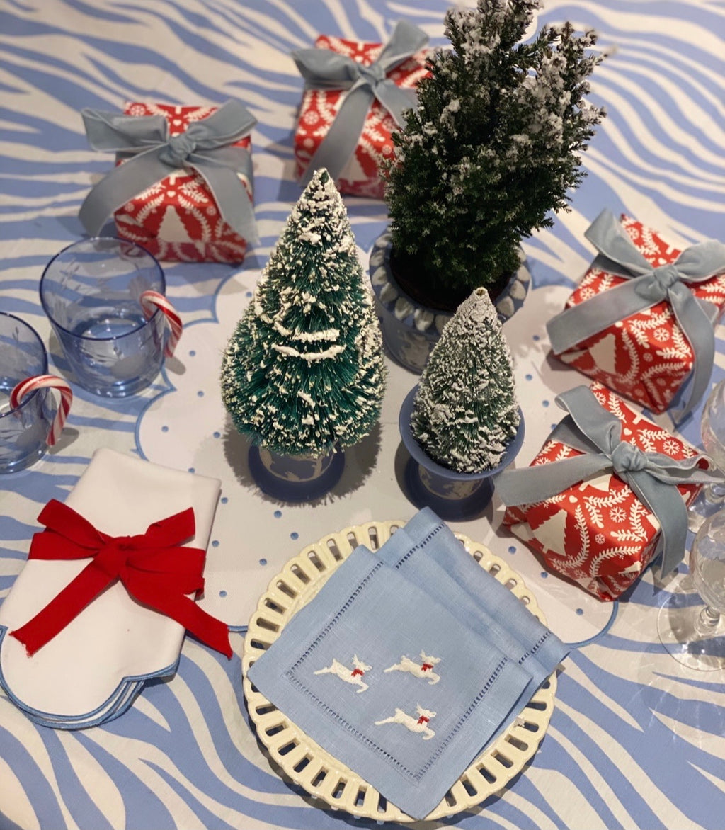 Blue Zebra Tablecloth