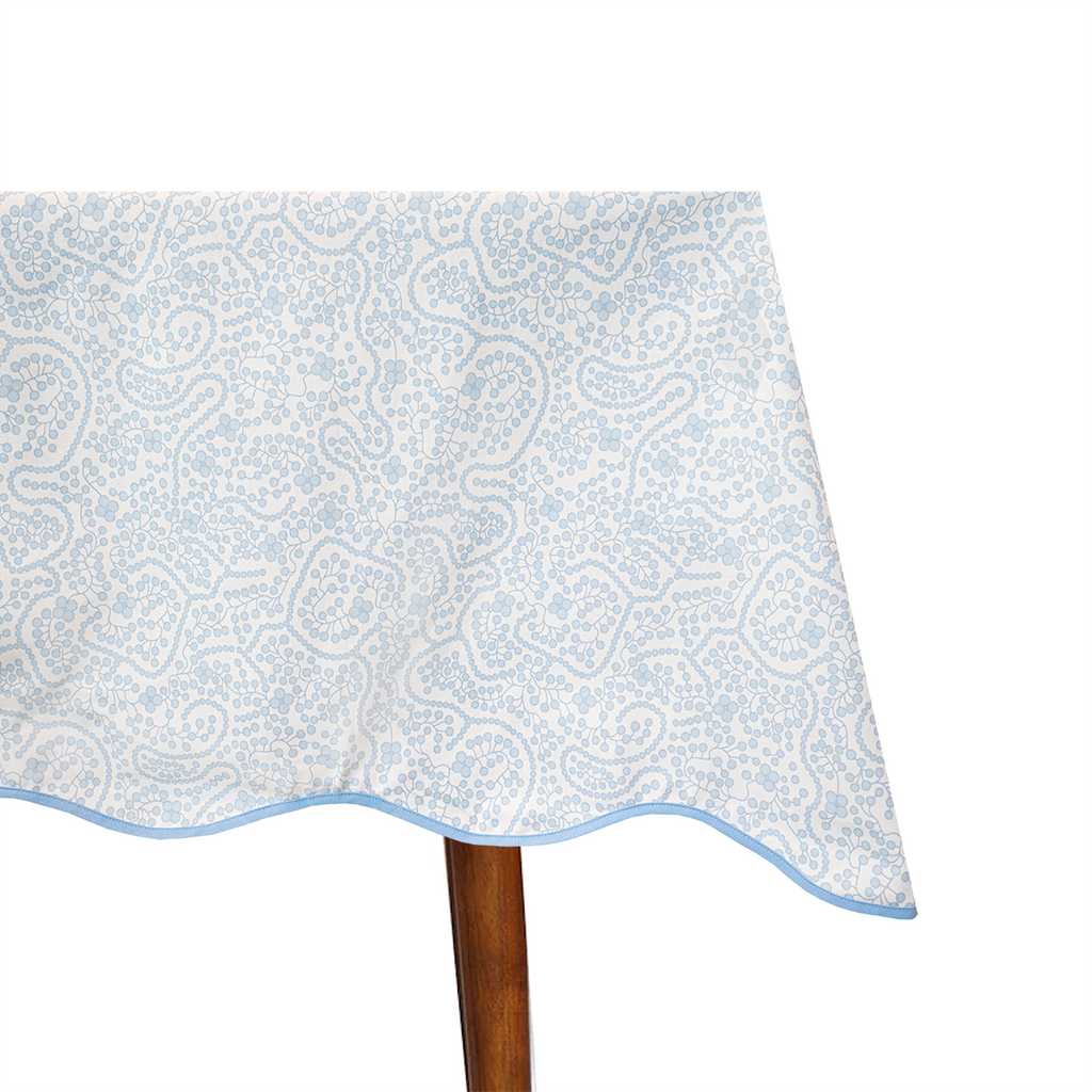 Shelby Blue Tabletop: 70" x 120" Tablecloth