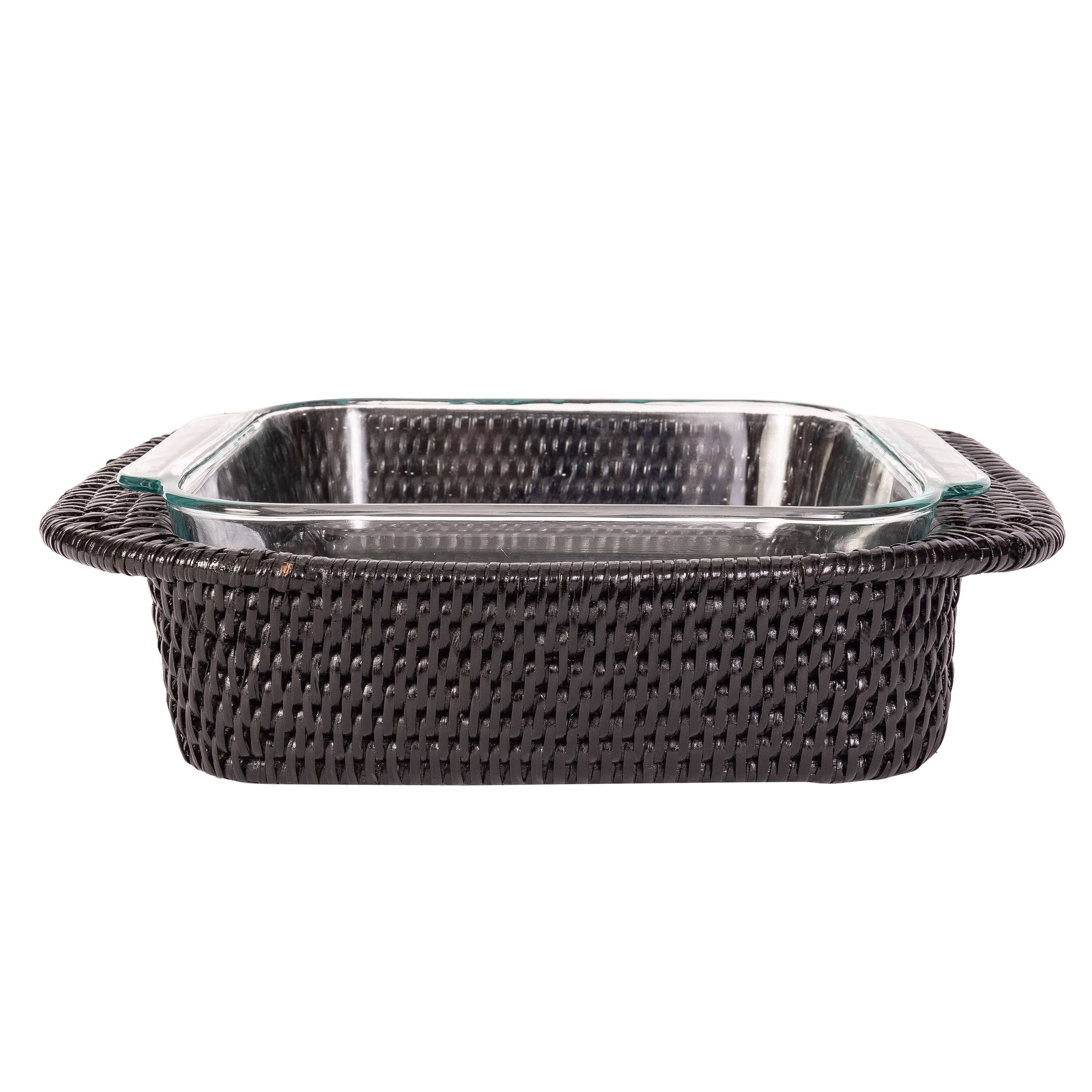 Artifacts Rattan™ Square Baker Basket with Pyrex: Honey Brown