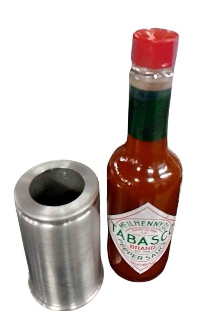 Tabasco Polished Pewter Engravable 5 fl oz Holder  (BOTTLE NOT INCLUDED).SKU #: C1748.
