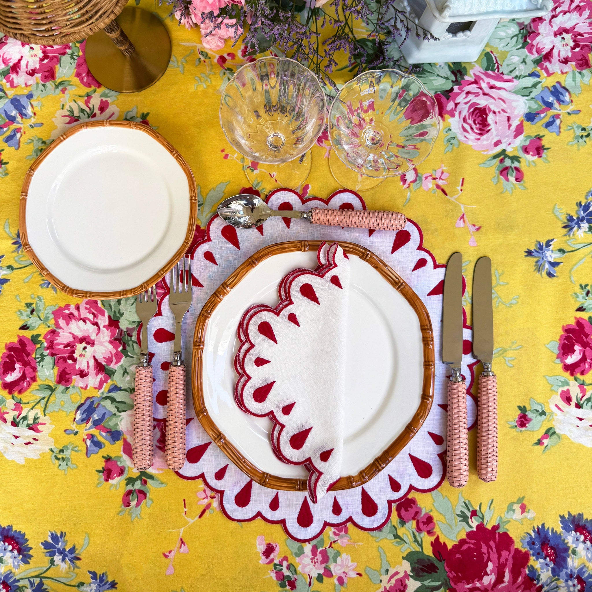 MARGARET linen red placemat (set of 4)