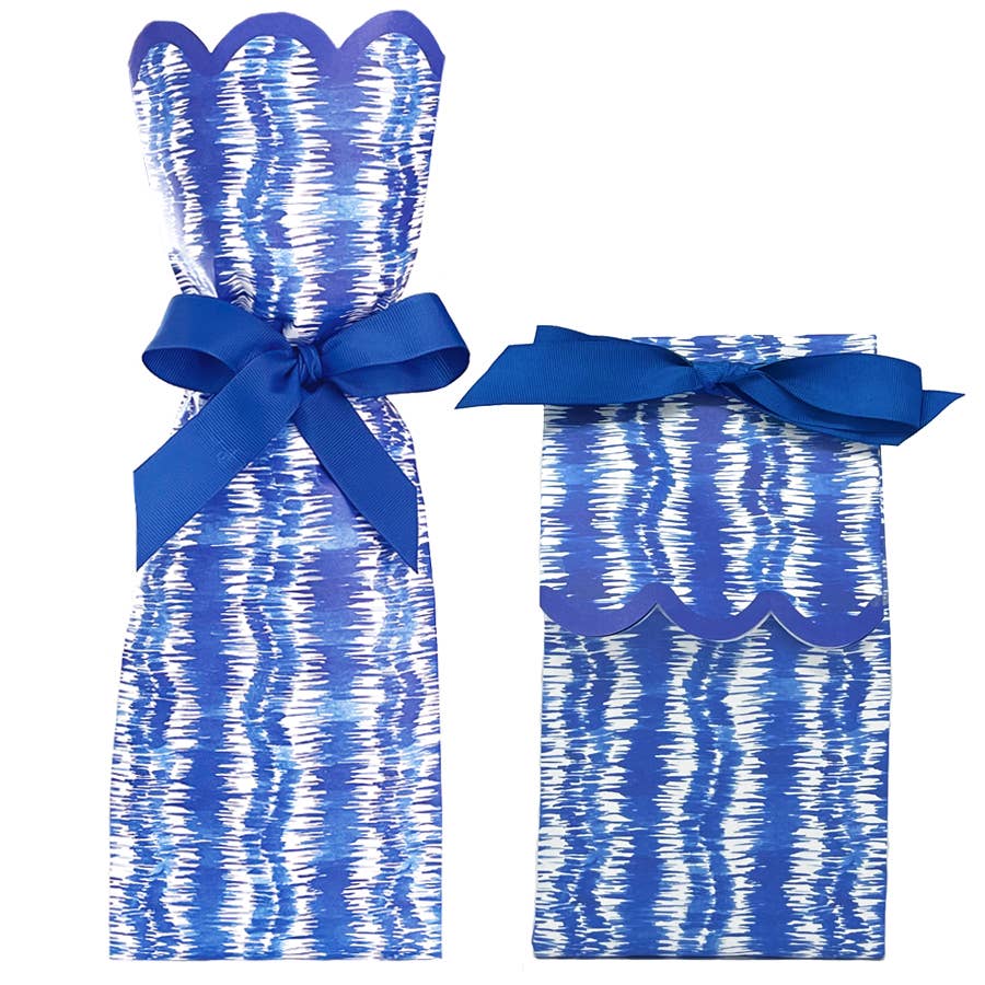 Blue Ikat Wine + Gift Bag Kit | Set of 6