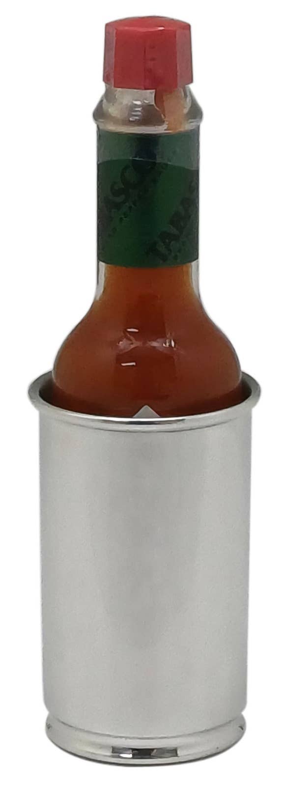 Tabasco Polished Pewter Engravable 5 fl oz Holder  (BOTTLE NOT INCLUDED).SKU #: C1748.