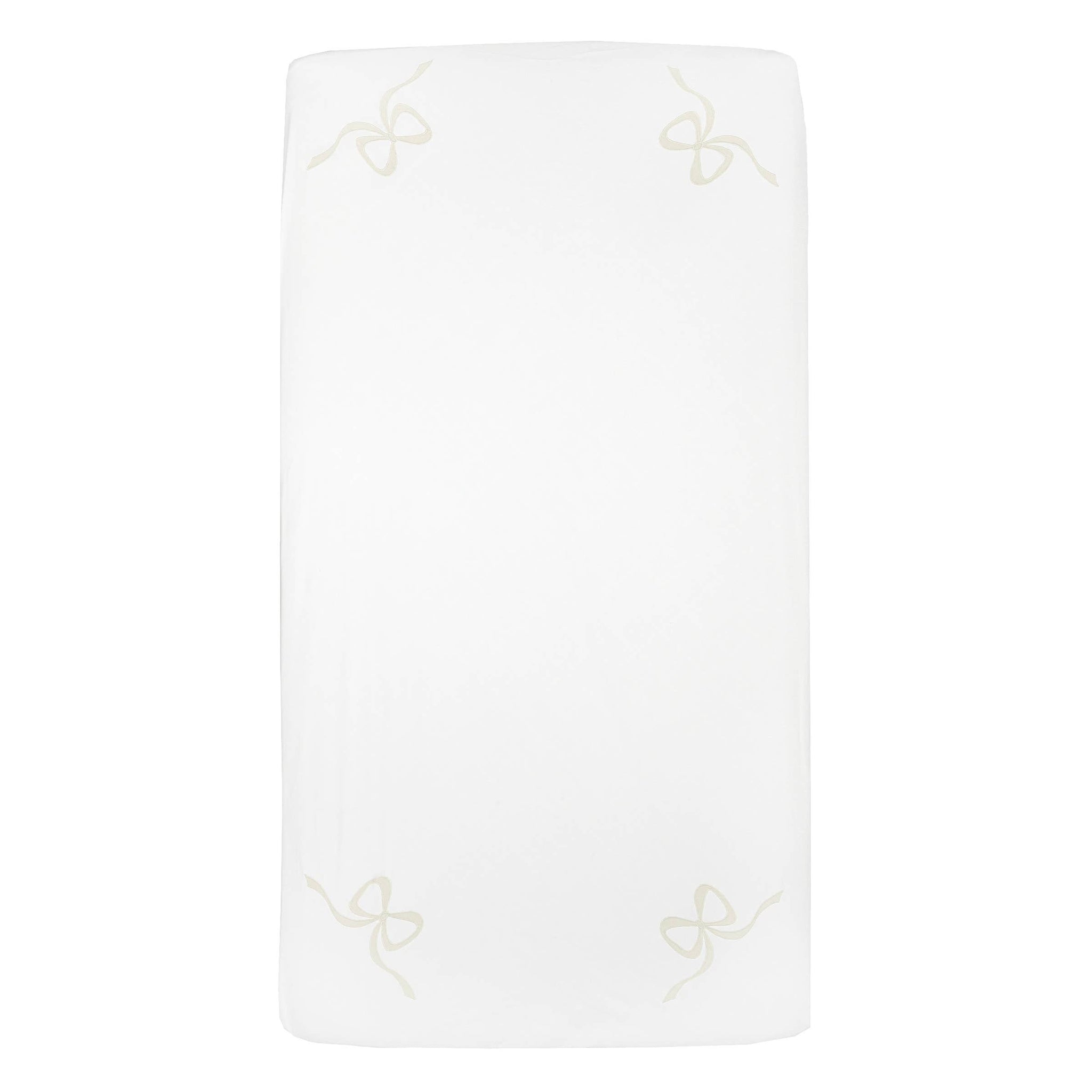 Bow Crib Sheet: Blue