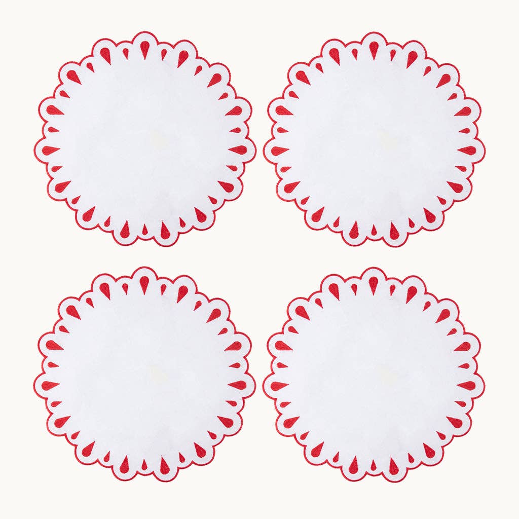 MARGARET linen red placemat (set of 4)