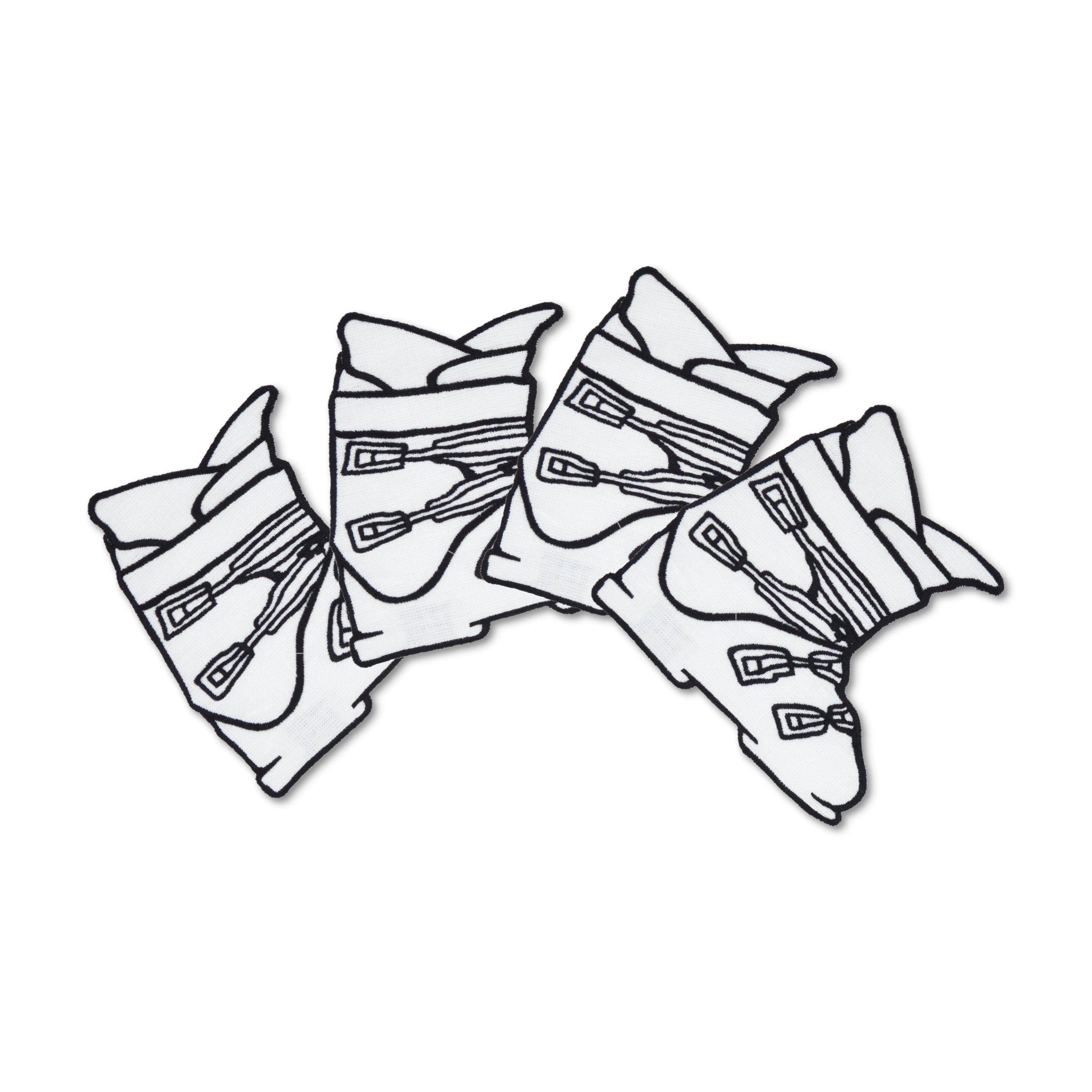 Ski Boot Cocktail Napkins (4)