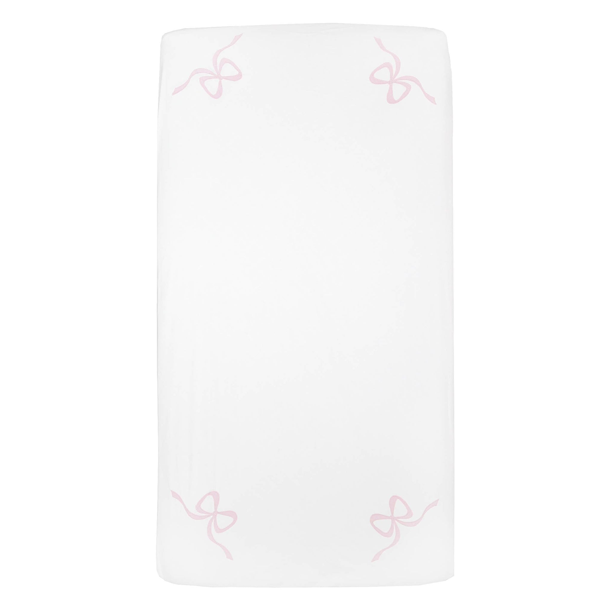 Bow Crib Sheet: Blue