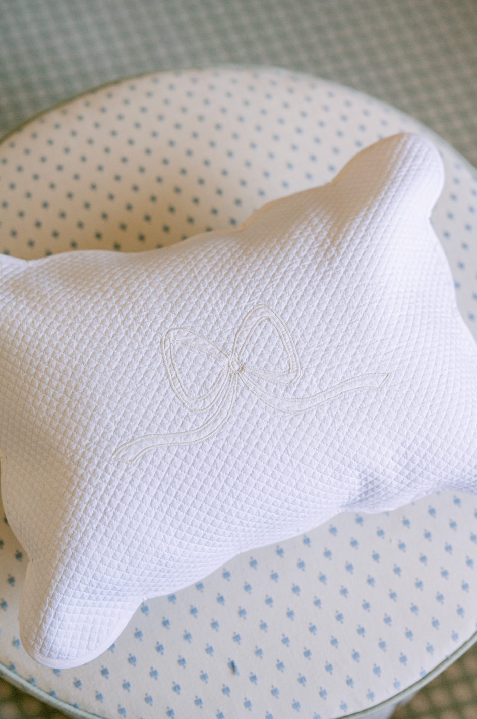Bow Boudoir Sham: Blue