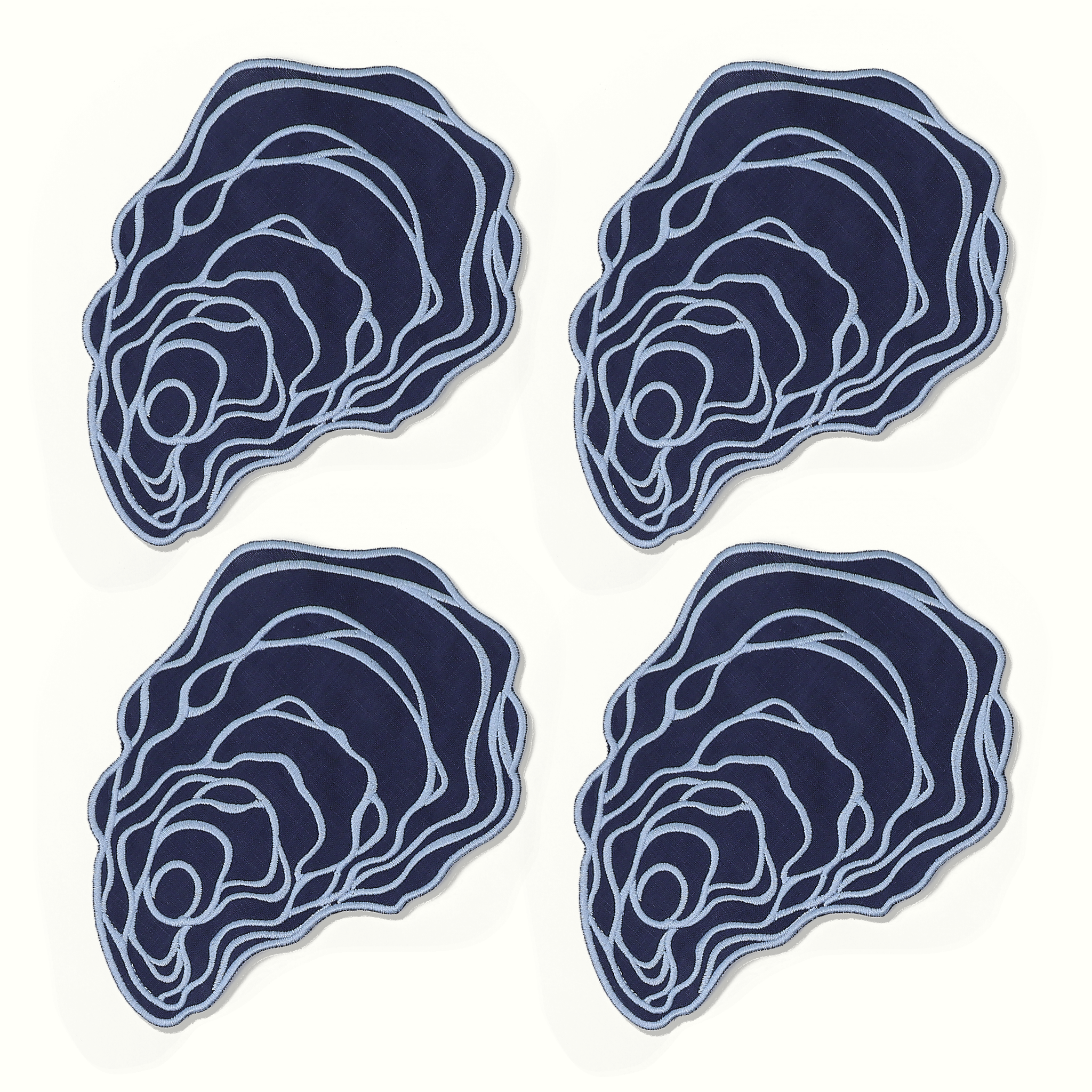 Oyster Linen Cocktail Napkins - Set of 4