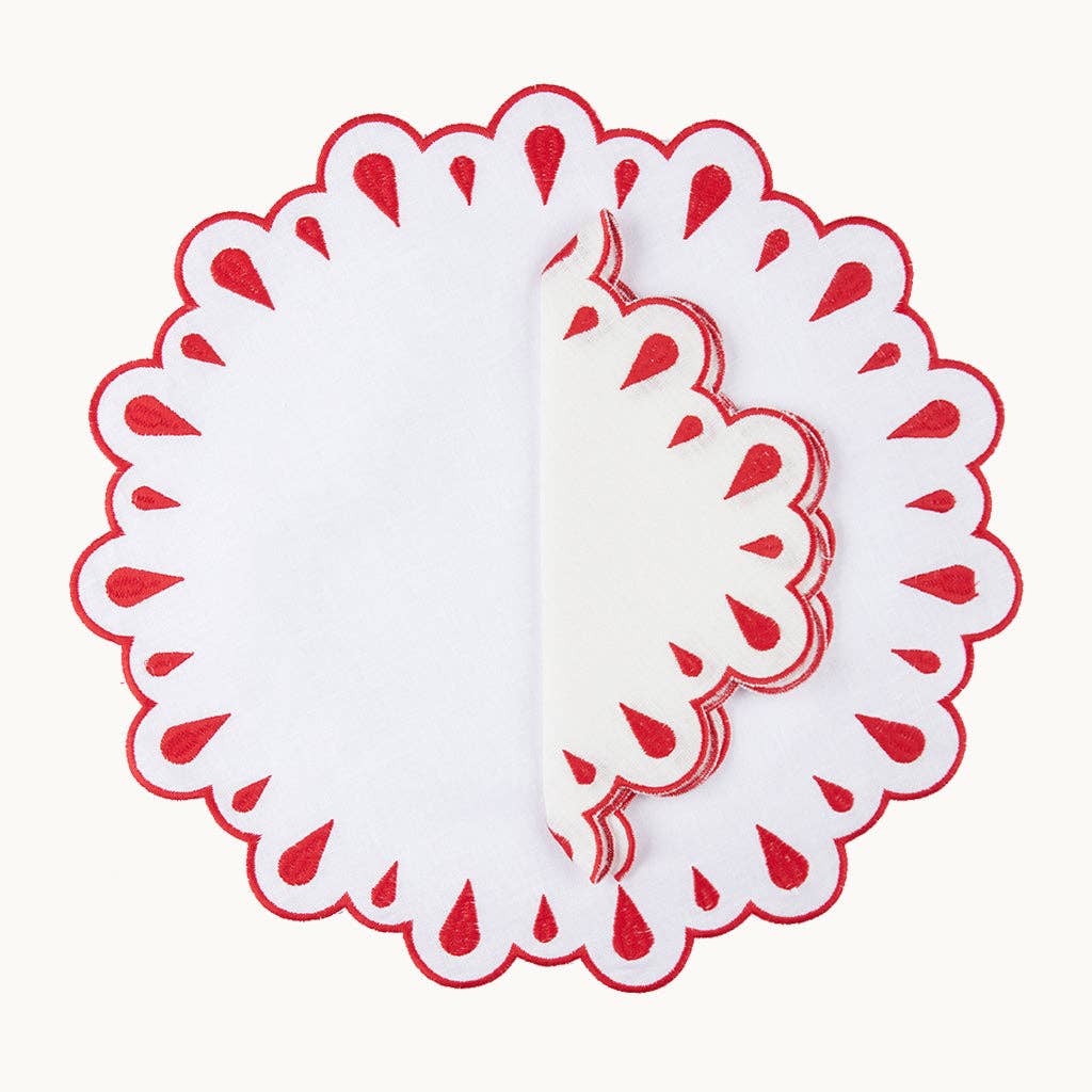 MARGARET linen red placemat (set of 4)