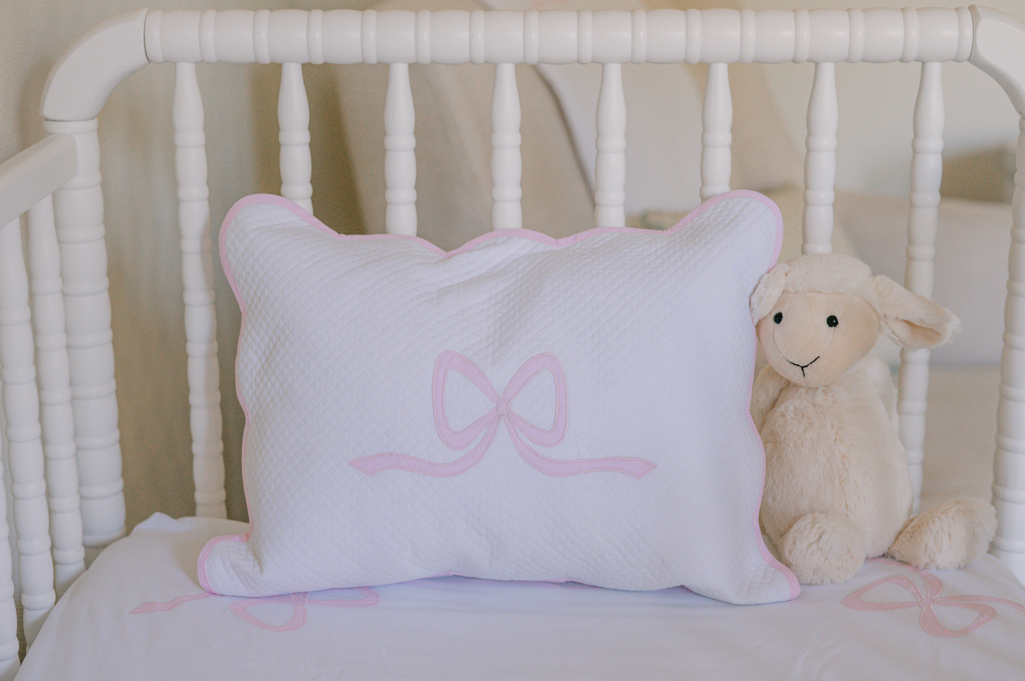 Bow Boudoir Sham: Pink