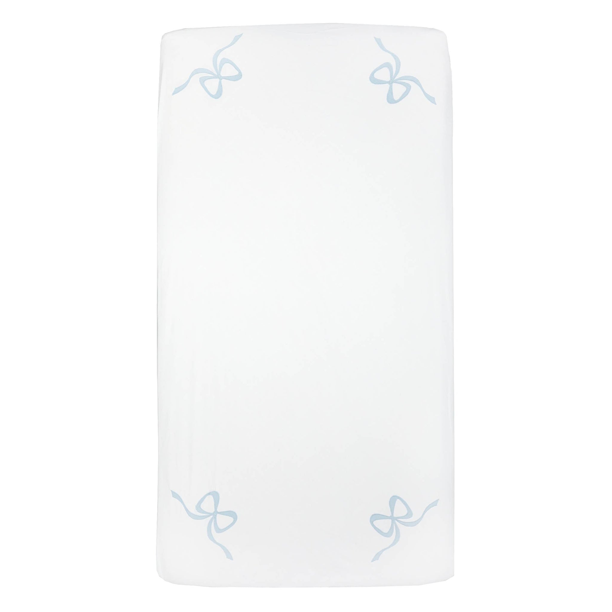 Bow Crib Sheet: Blue
