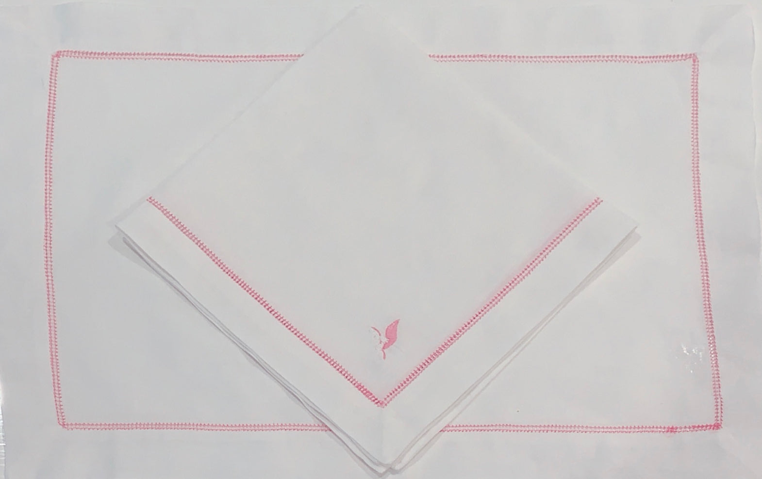 White and Pink Lily of the Valley Napkins and Placemats