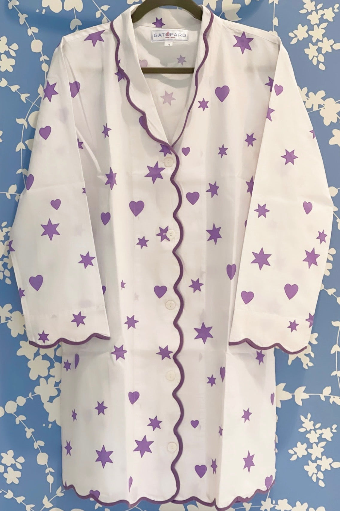 Lavender Heart and Star Nightshirt