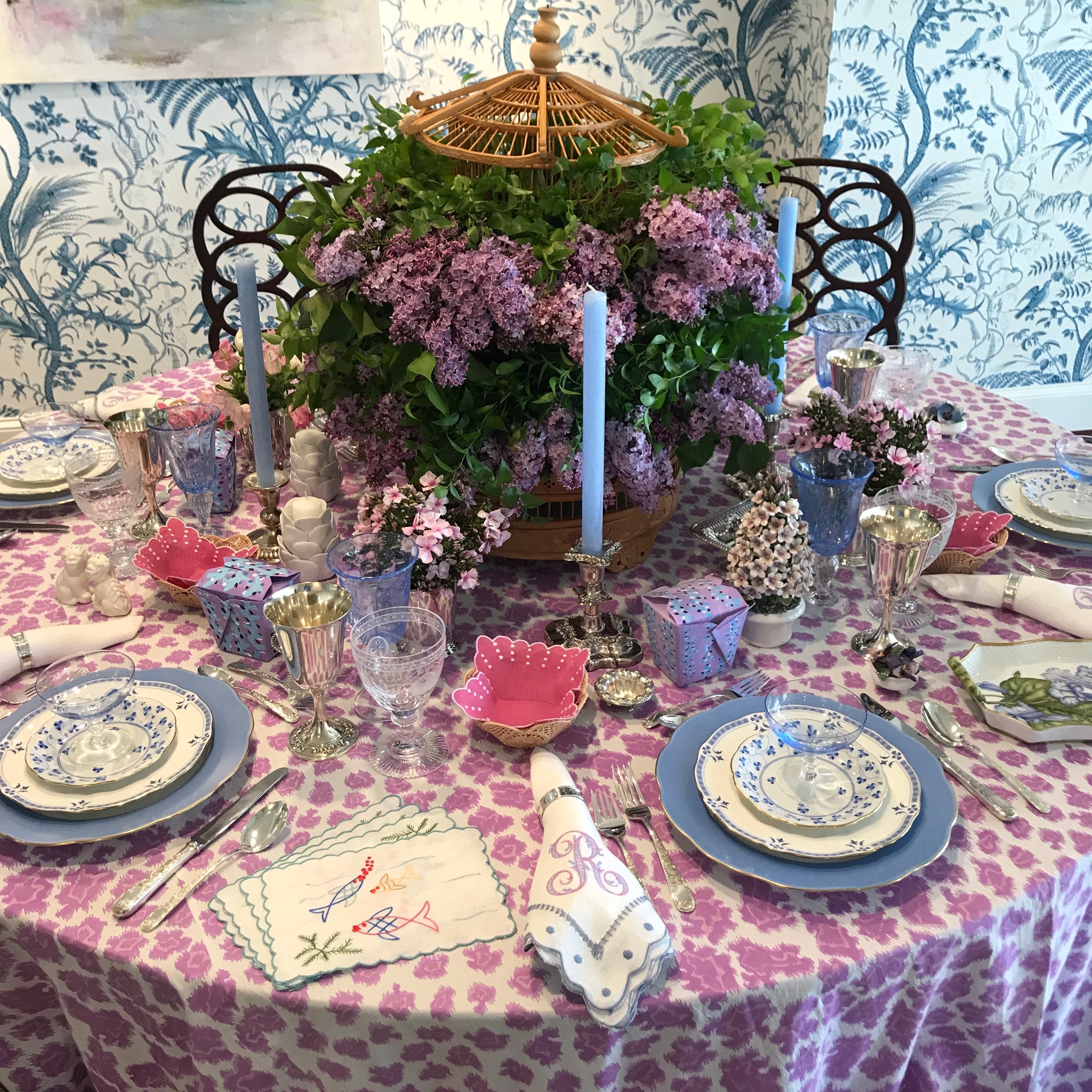 Lavender Leopard Tablecloth