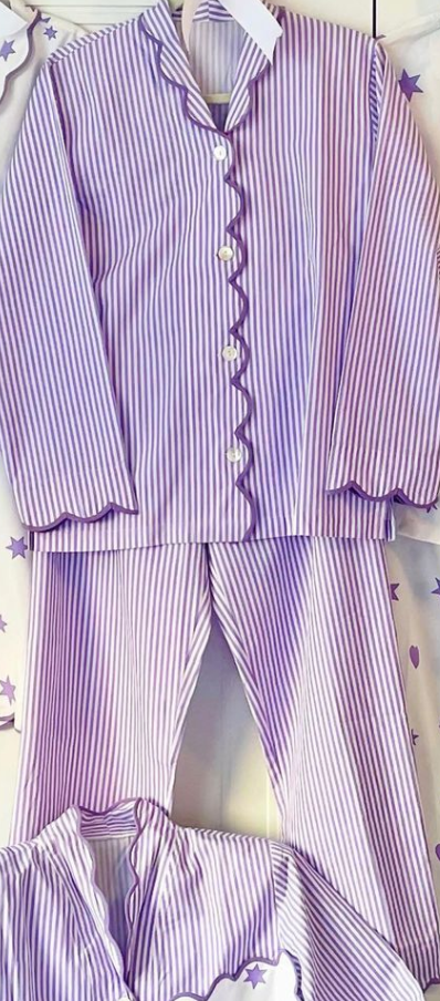 Lavender Stripe Pajama Set