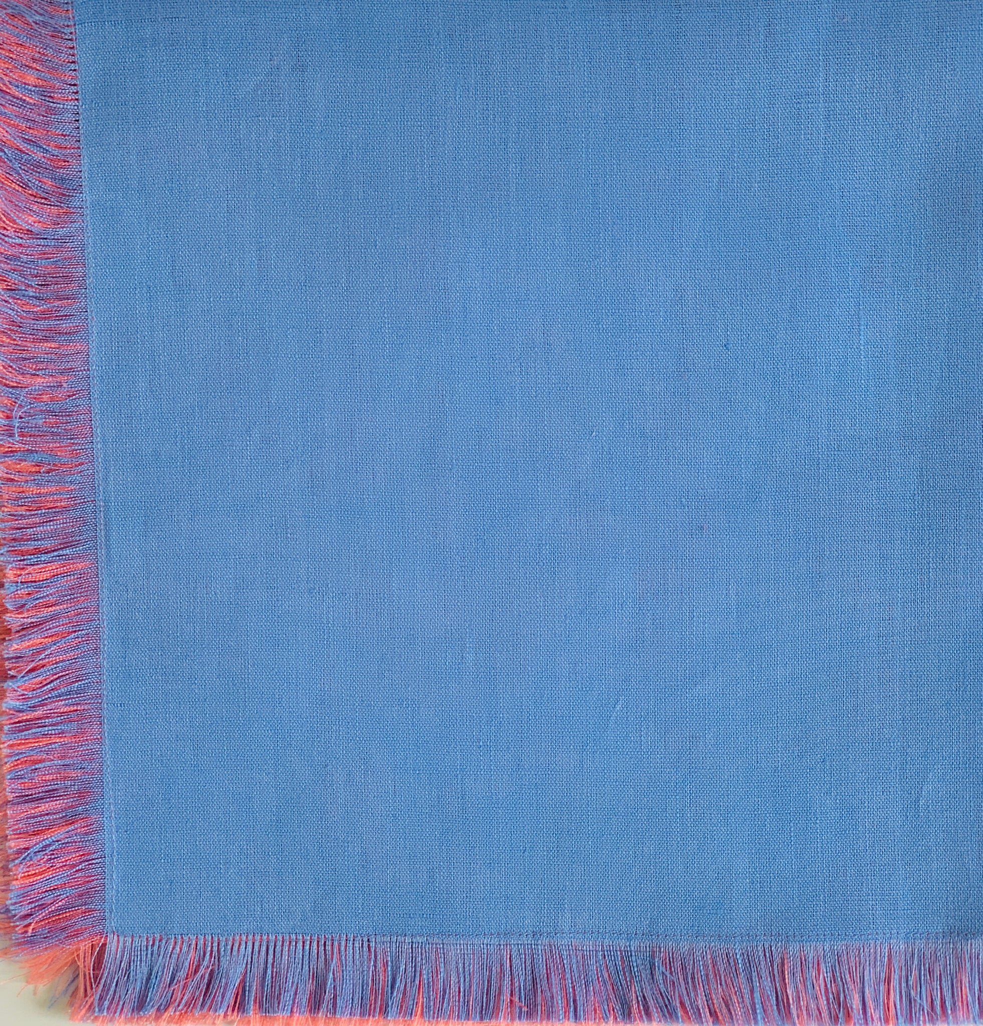 Reversible Blue and Coral Napkin