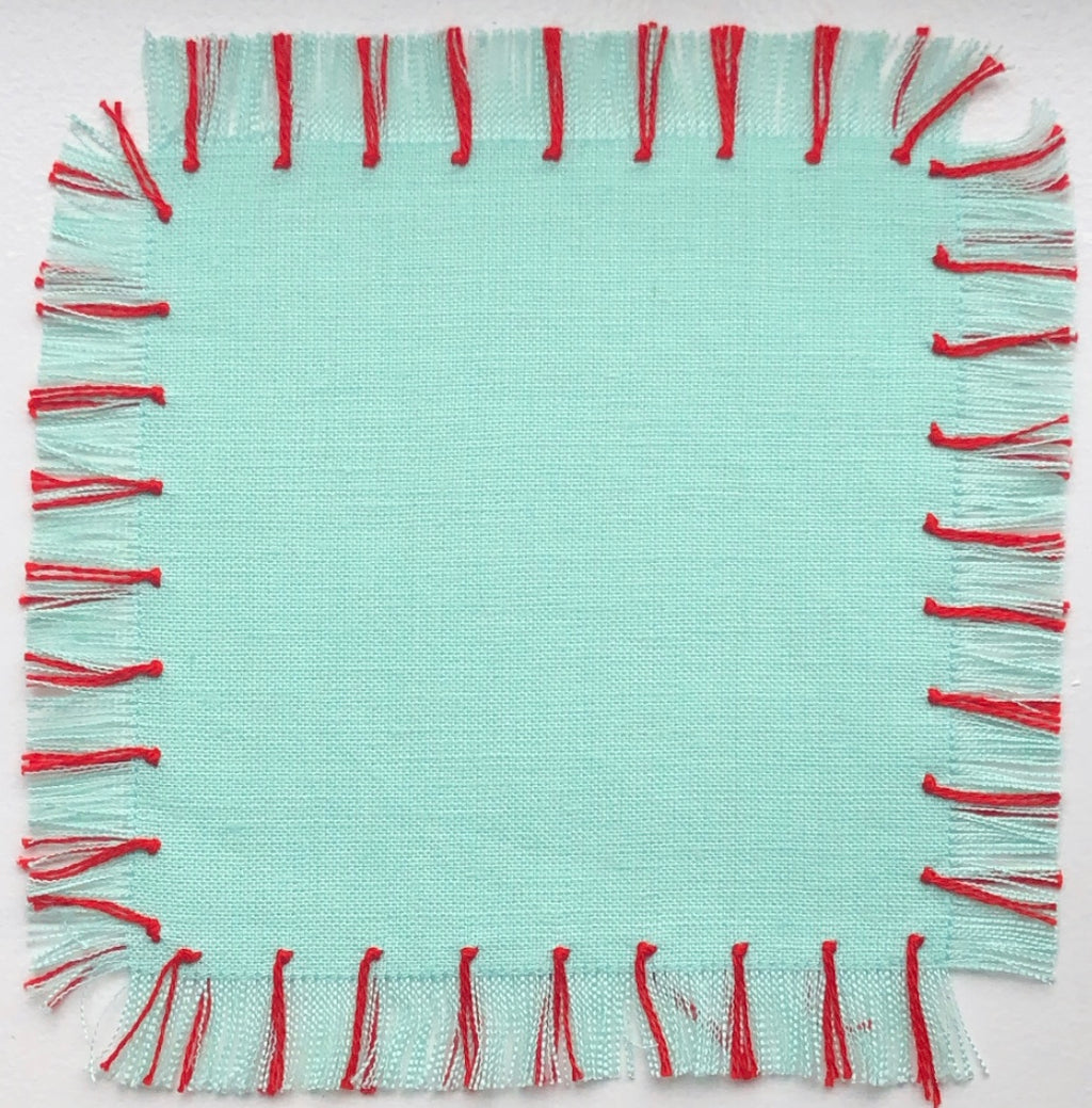 Mint and Red Cocktail Napkins